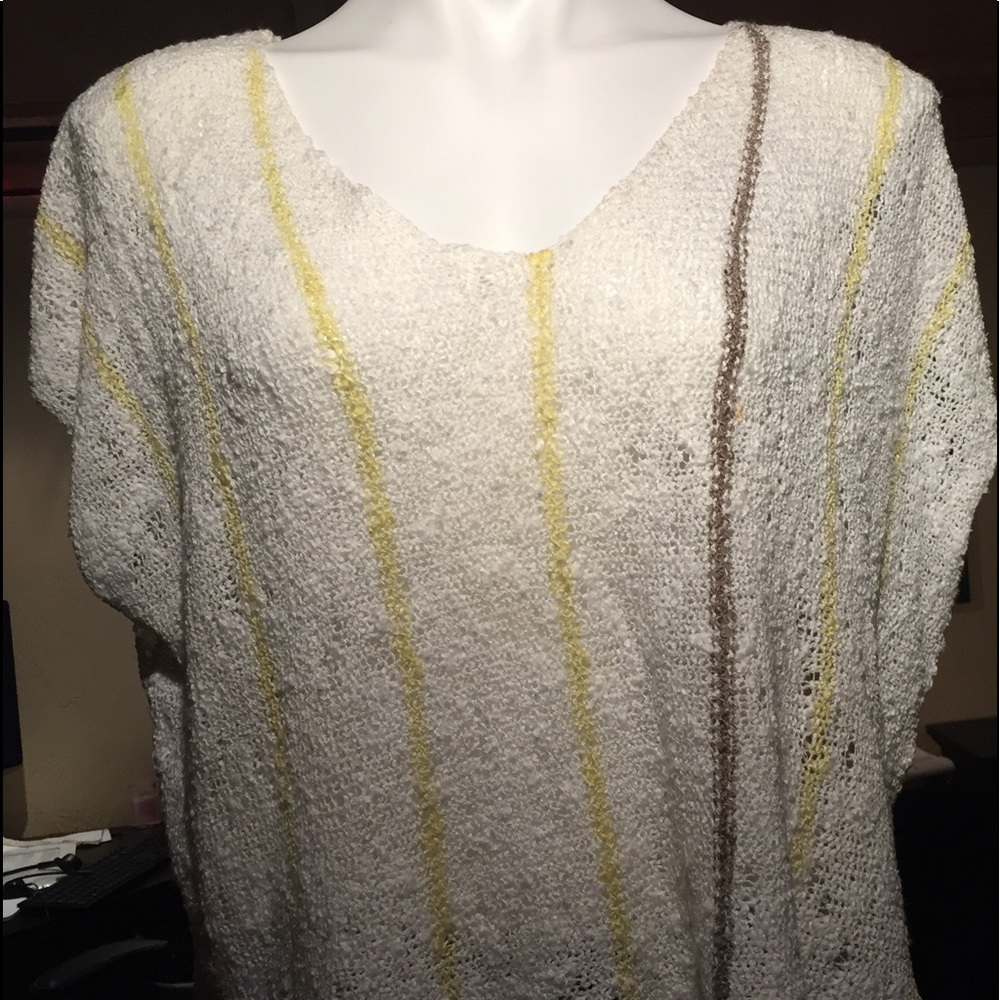 Off the shoulder sweater shawl